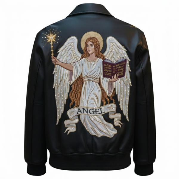 Pelle Chic "Celestial Angel" | Hand-Embroidered Luxury Archive Jacket
