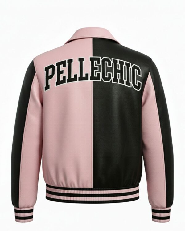 PelleChic™ "Shadows and Light" Split-Tone Bomber – Pink & Black Elite Poetic Edition